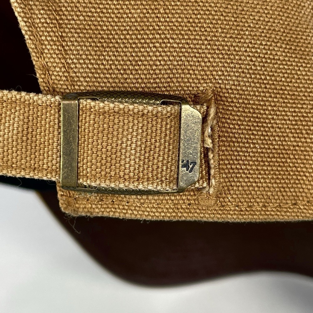 Carhartt x '47 Los Angeles Dodgers Clean Up Hat Brown Duck Canvas Adjustable Cap - Picture 7 of 11